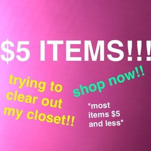 $5 Closet Sale!!!
